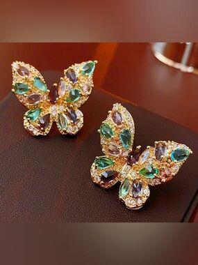 Unique Nordstrom Gemstone Butterfly Earrings